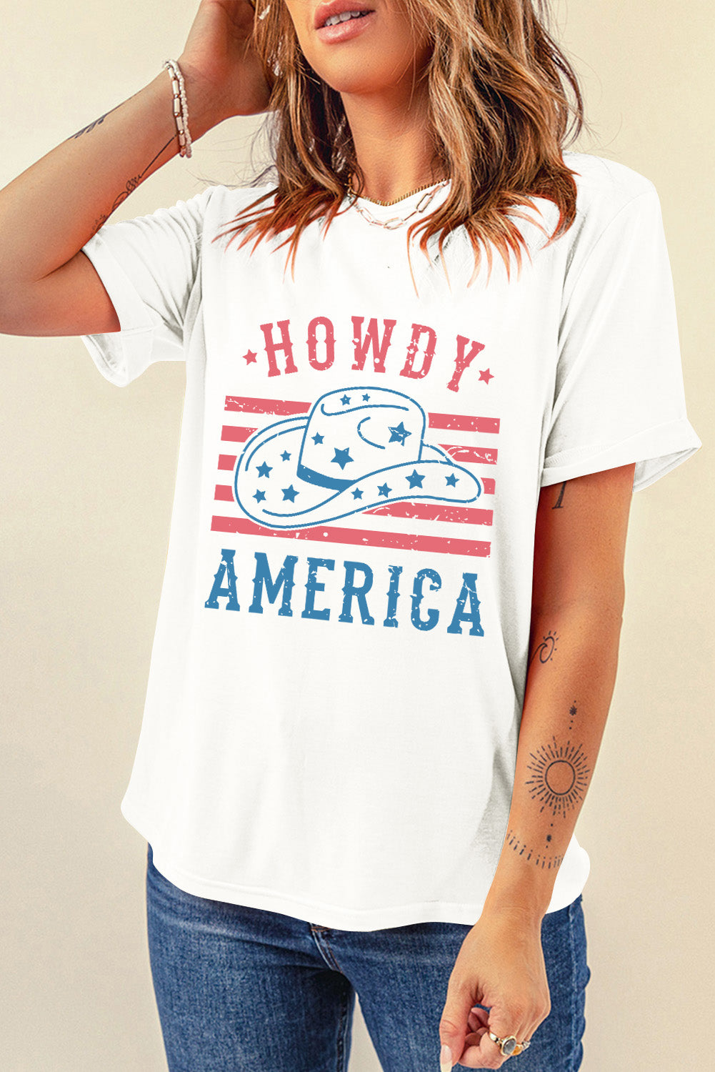 Graphic Round Neck Short Sleeve T-Shirt-Angel Casuals