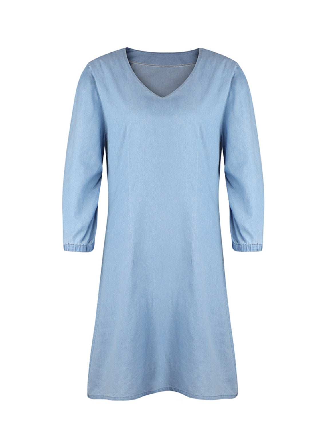 Full Size V-Neck Half Sleeve Dress-Angel Casuals