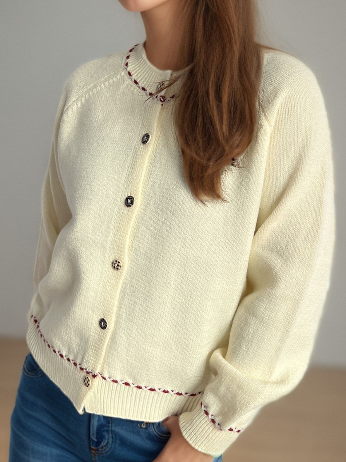 Button Down Long Sleeve Cardigan-Angel Casuals
