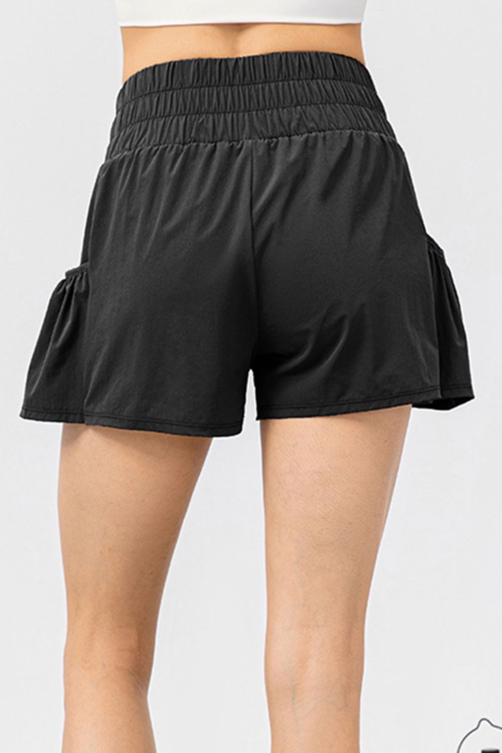 Elastic Waist Pocketed Active Shorts-Angel Casuals