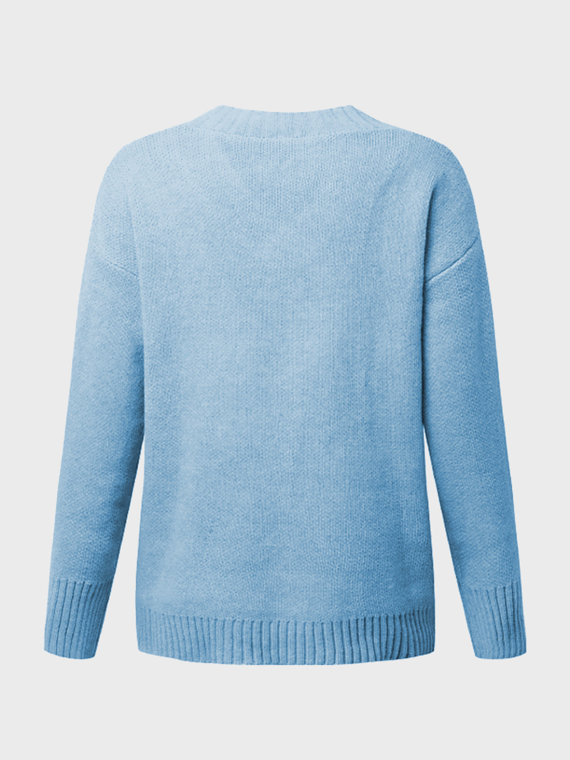 V-Neck Long Sleeve Knit Top-Angel Casuals