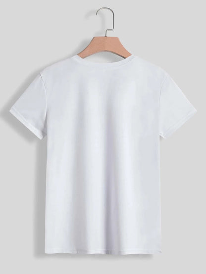 Lucky Clover Round Neck T-Shirt-Angel Casuals
