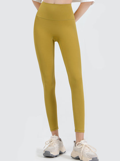 Wide Waistband Sports Leggings-Angel Casuals