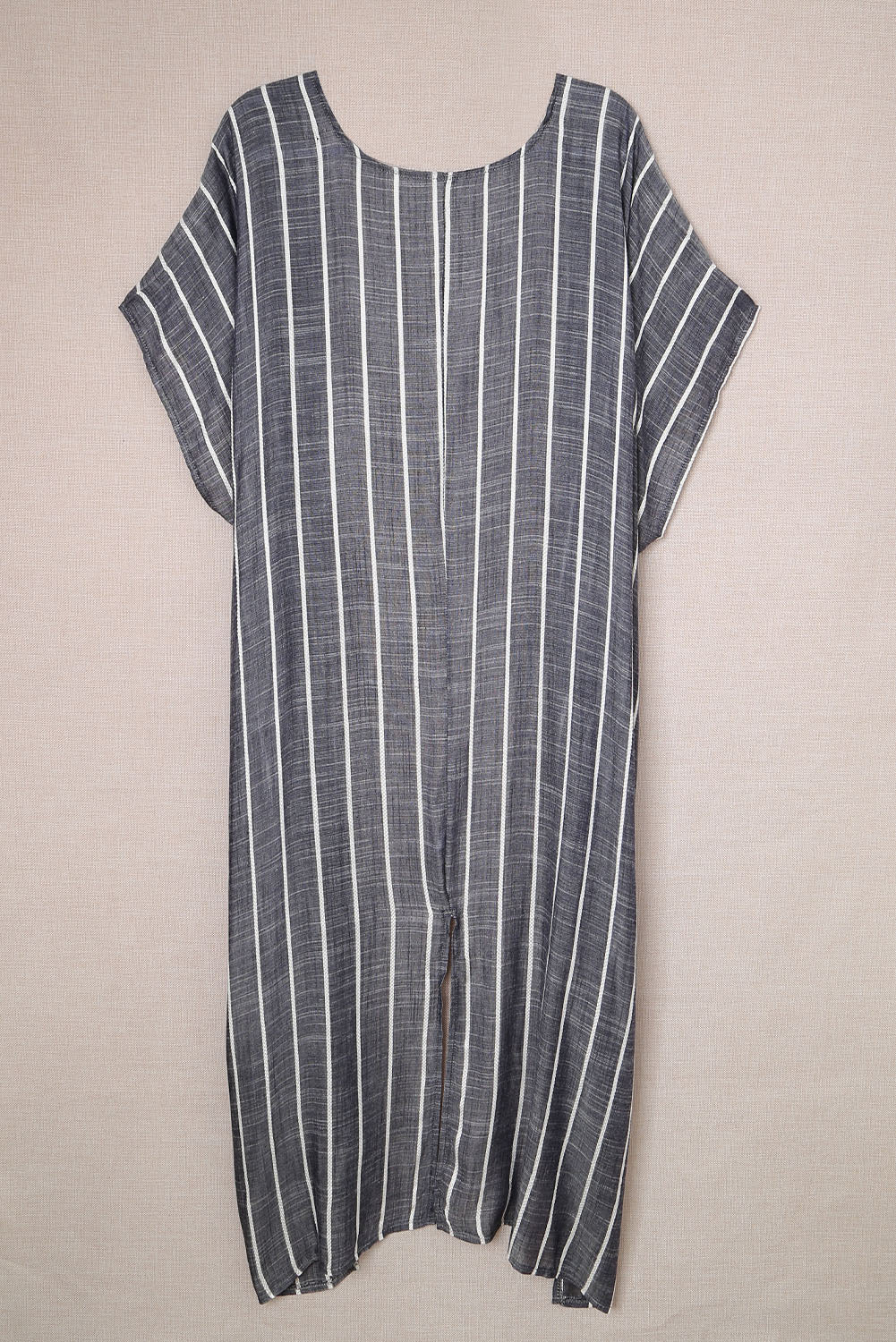 Striped Open Front Longline Cover Up-Angel Casuals