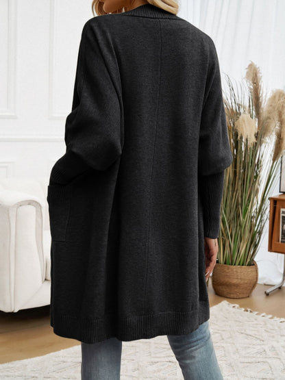 Devine Open Front Long Sleeve Cardigan-Angel Casuals