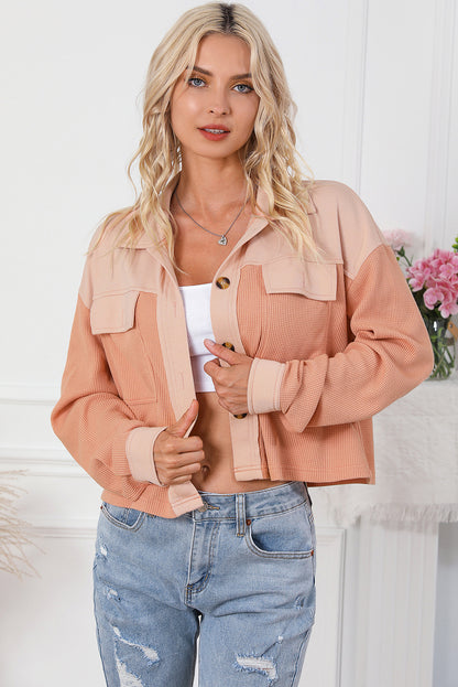 Button Down Dropped Shoulder Jacket-Angel Casuals