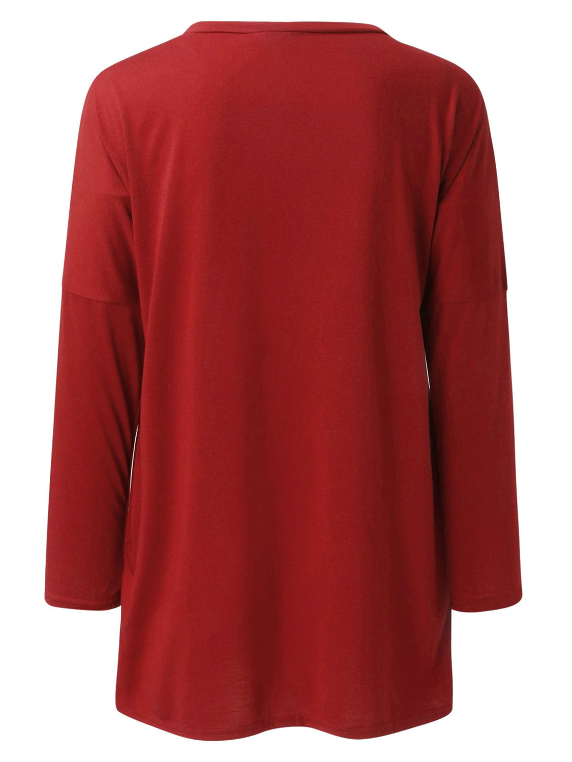 Full Size Round Neck Long Sleeve T-Shirt-Angel Casuals