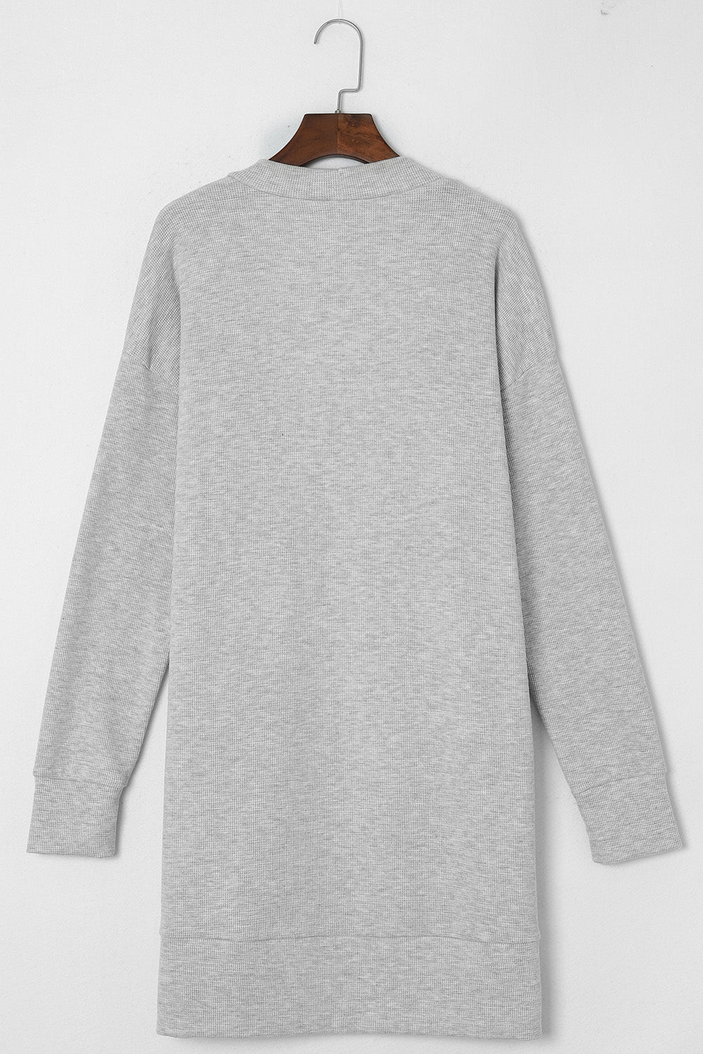 Pocketed Open Front Long Sleeve Cardigan-Angel Casuals