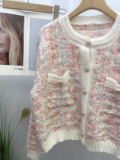 Heathered Button Up Long Sleeve Cardigan-Angel Casuals
