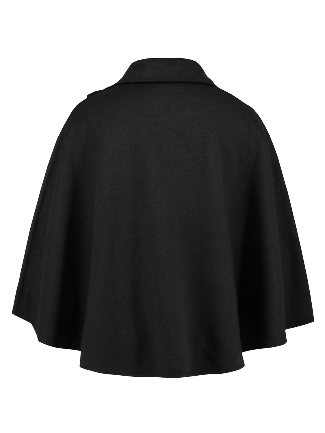 Collared Neck Cropped Cape-Angel Casuals