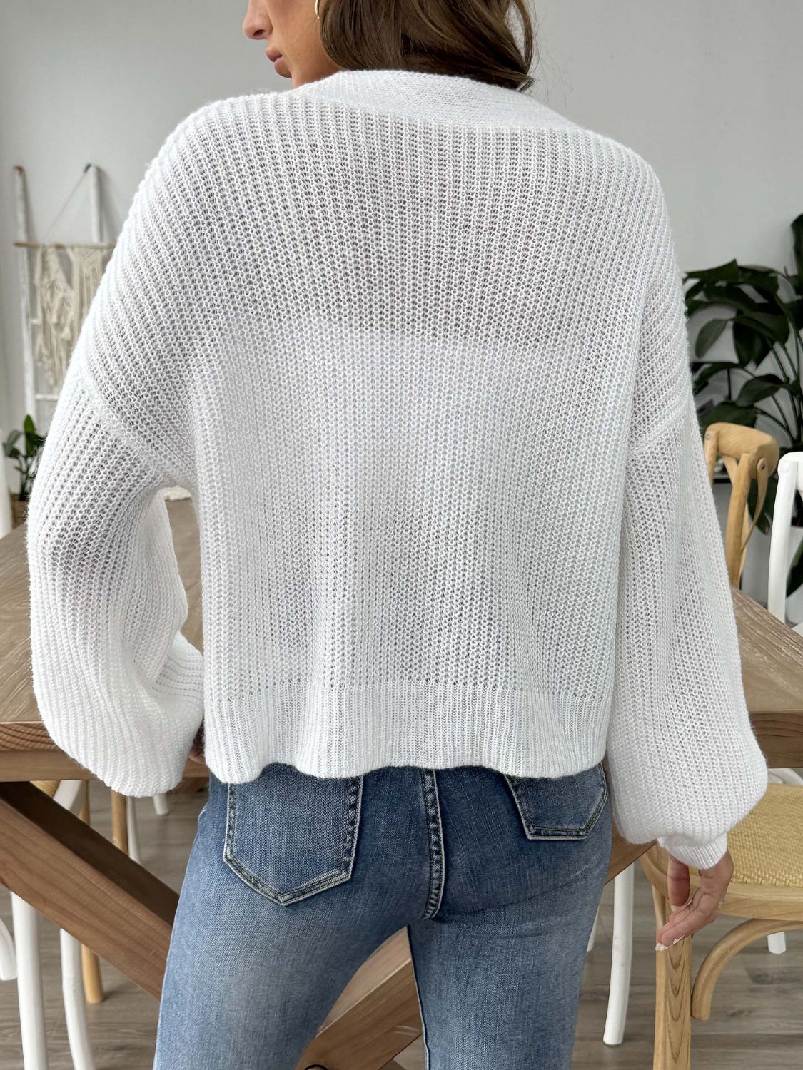 Heart Button Down V-Neck Long Sleeve Cardigan-Angel Casuals