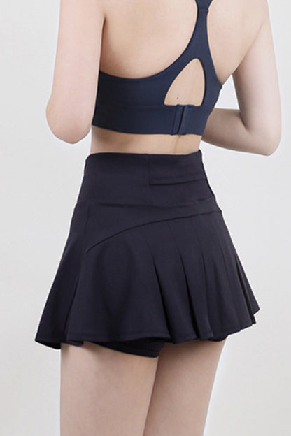 High Waist Pleated Active Skirt-Angel Casuals