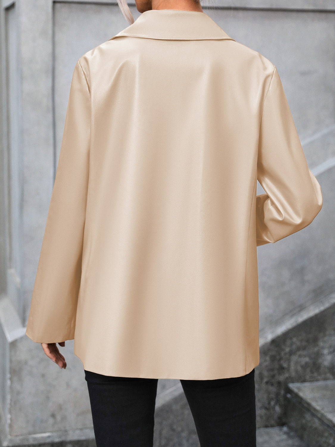 Ivy Lane Pocketed Button Up Collared Neck Blazer-Angel Casuals