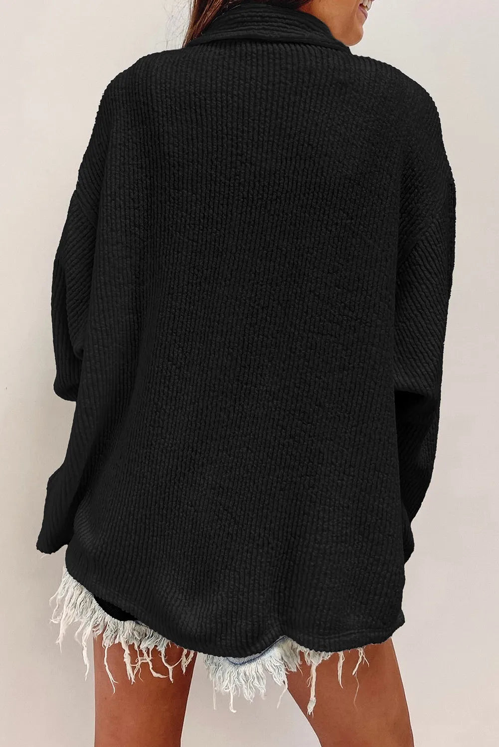 Button Up Long Sleeve Shacket-Angel Casuals