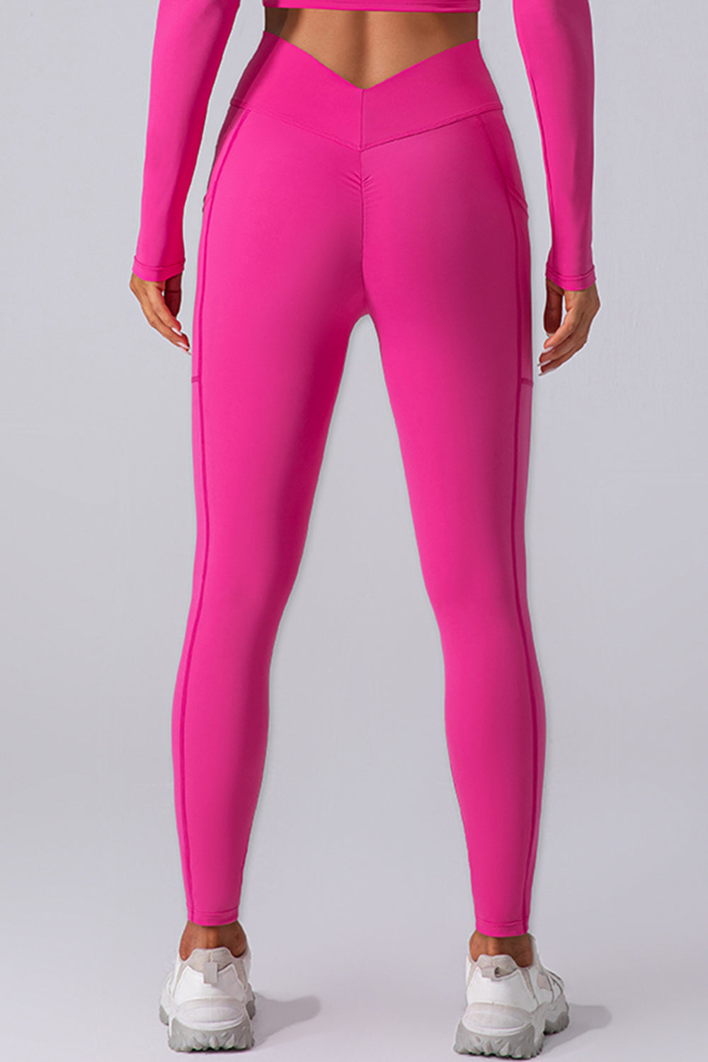 High Waist Active Leggings with Pockets-Angel Casuals