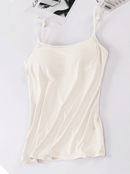 Scoop Neck Adjustable Strap Cami-Angel Casuals