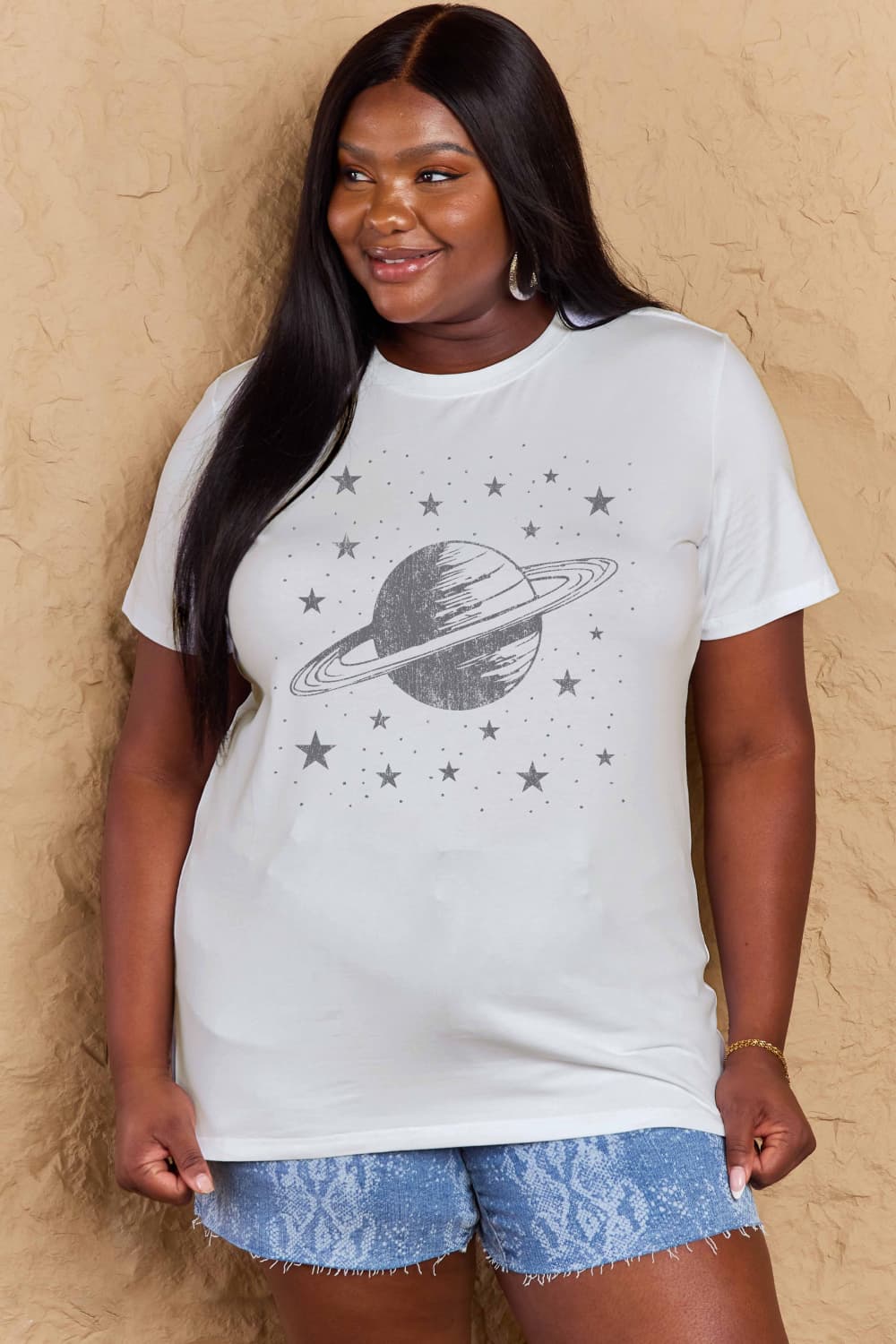 Simply Love Full Size Planet Graphic Cotton T-Shirt-Angel Casuals