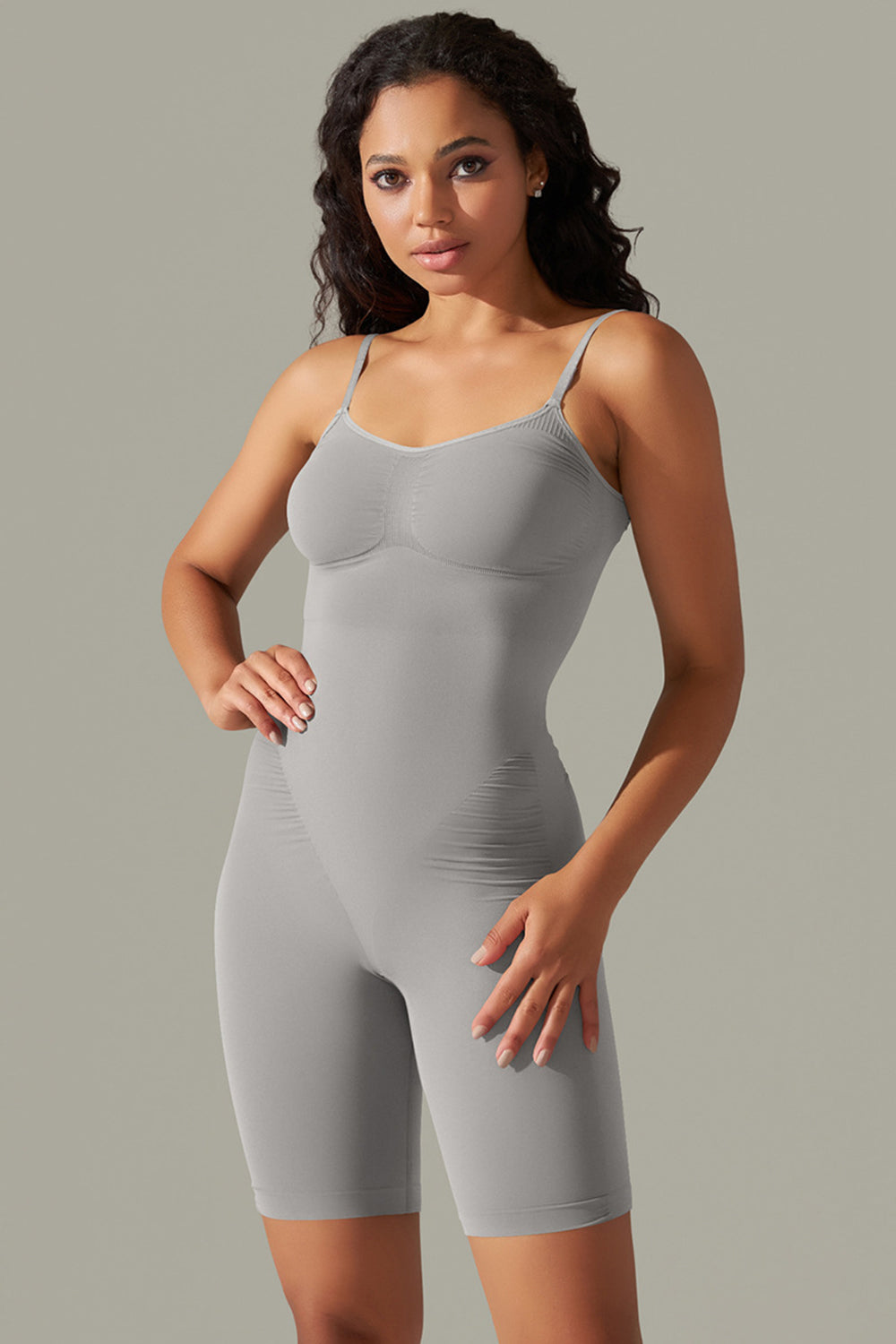 Spaghetti Strap Active Romper-Angel Casuals