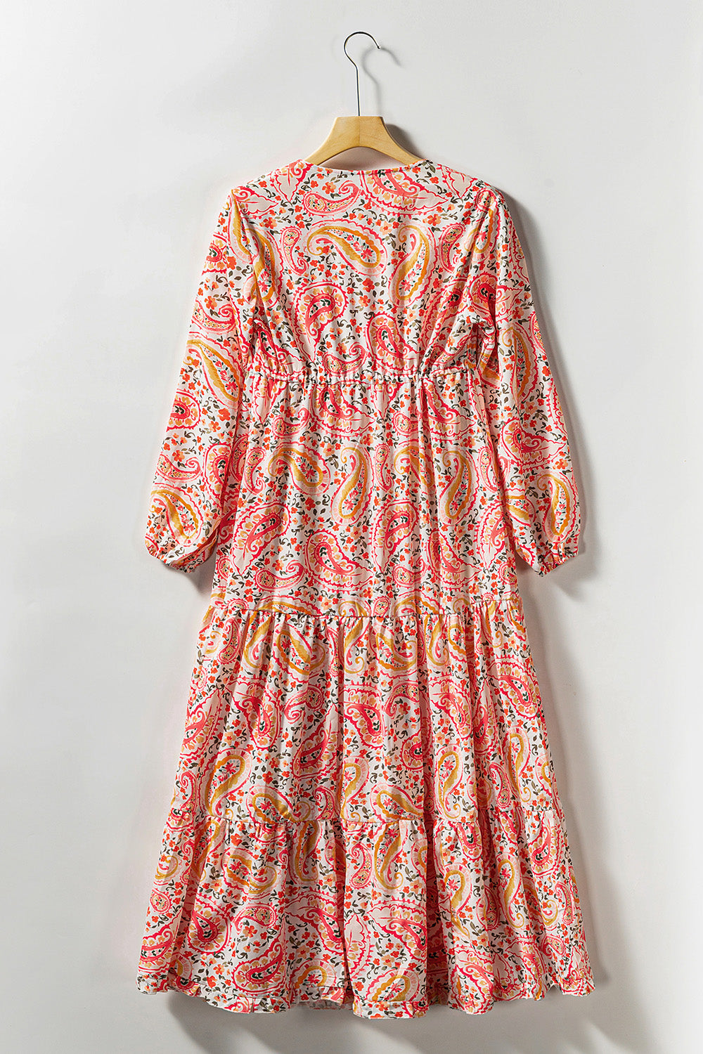 Paisley V-Neck Tied Dress-Angel Casuals