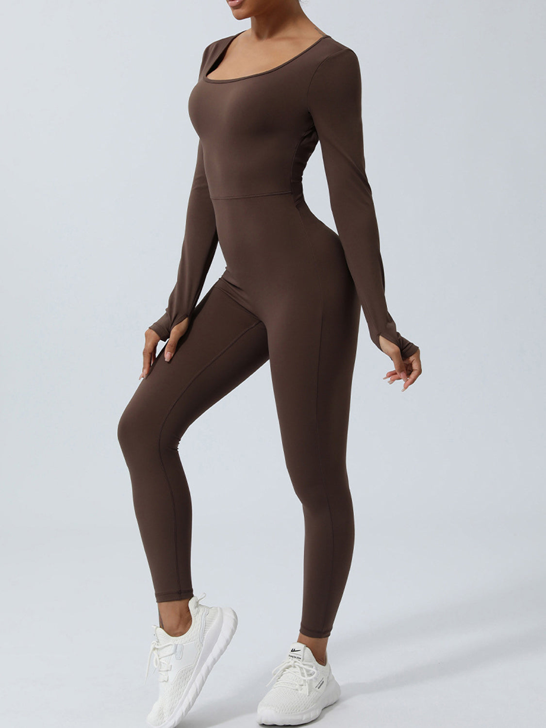 Twisted Backless Long Sleeve Jumpsuit-Angel Casuals