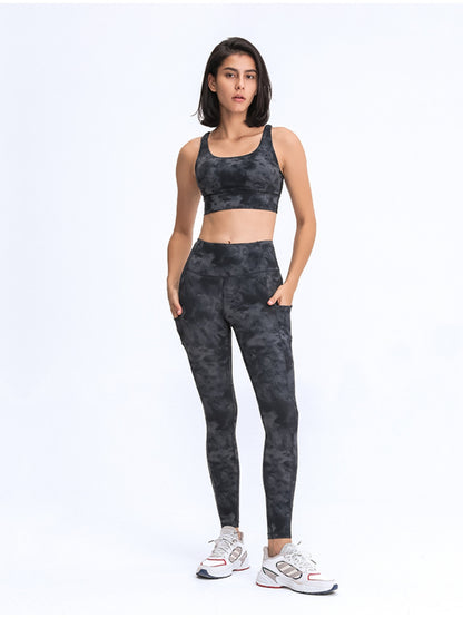 Wide Waistband Leggings with Pockets-Angel Casuals