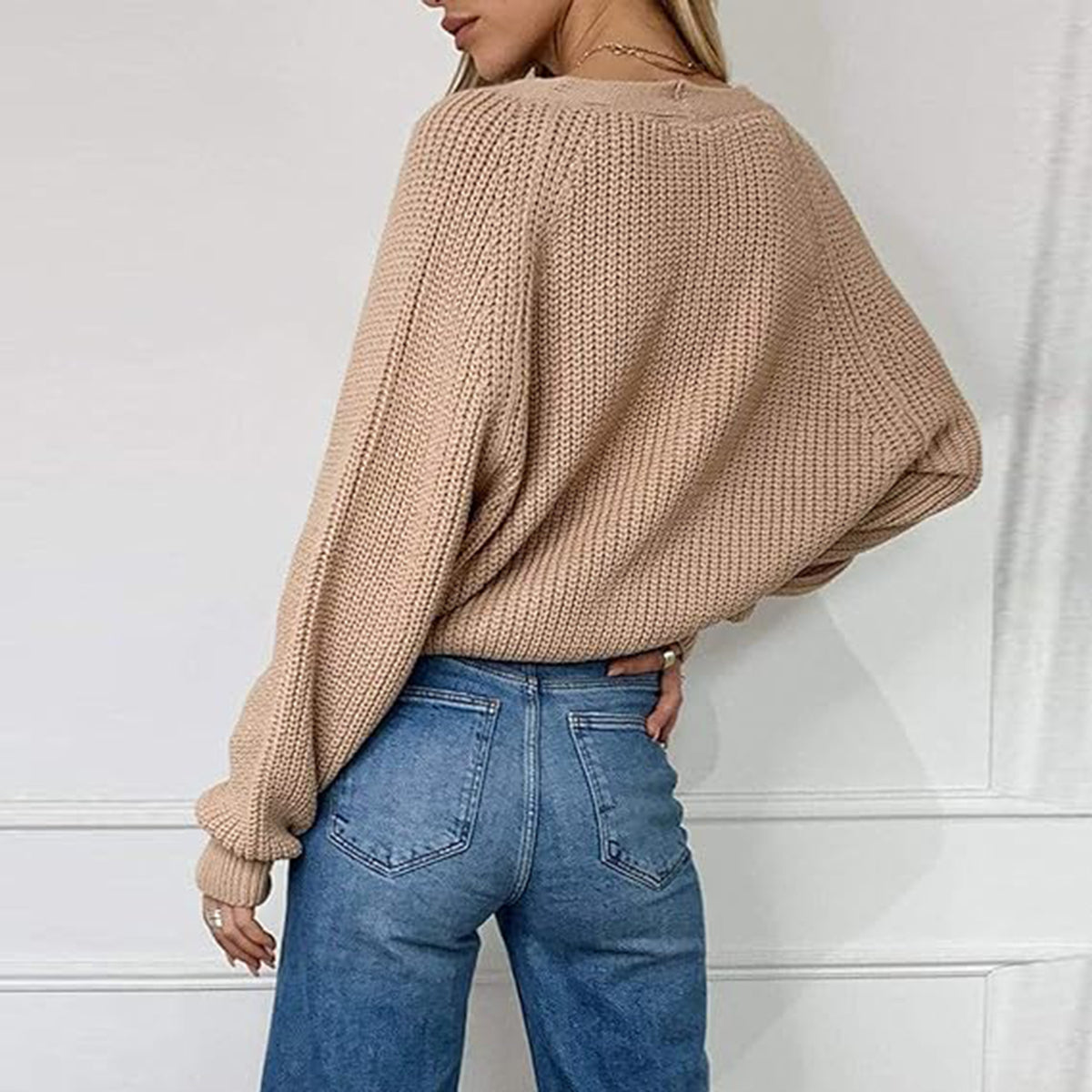 Button Up V-Neck Long Sleeve Cardigan-Angel Casuals
