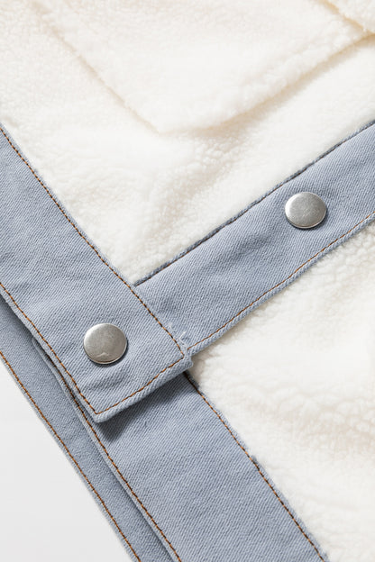 Contrast Trim Snap Down Jacket-Angel Casuals