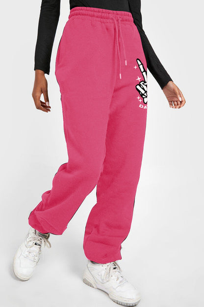 Simply Love Simply Love Full Size Drawstring DAY YOU DESERVE Graphic Long Sweatpants-Angel Casuals