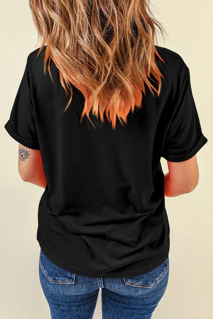 Bow Round Neck Short Sleeve T-Shirt-Angel Casuals