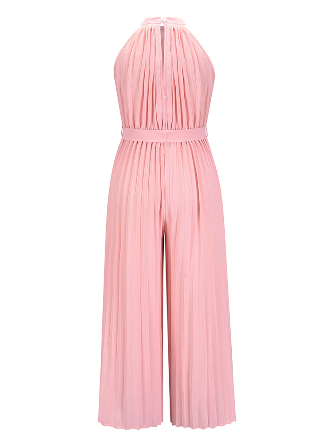 Cutout Tied Pleated Sleeveless Jumpsuit-Angel Casuals