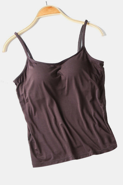 Scoop Neck Cami with Bra-Angel Casuals