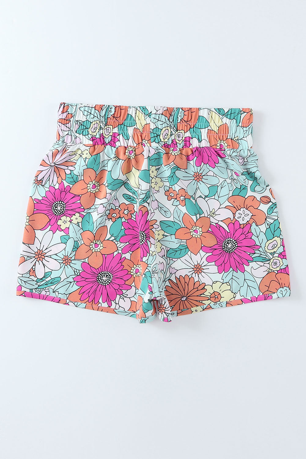 Floral Elastic Waist Shorts-Angel Casuals