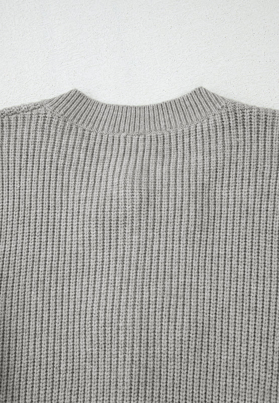 Bow Round Neck Long Sleeve Cardigan-Angel Casuals
