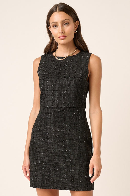 Mittoshop Tweed Sleeveless Mini Dress-Angel Casuals