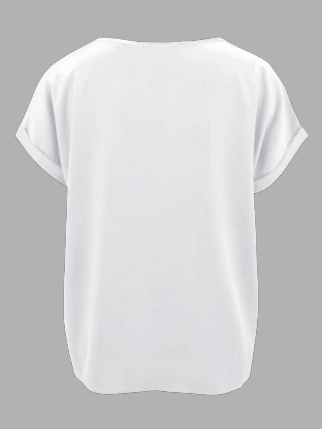 Round Neck Short Sleeve T-Shirt-Angel Casuals