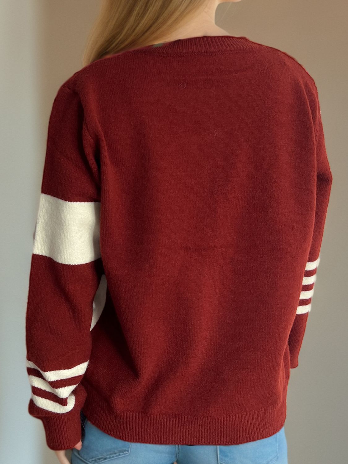 Striped Color Block Round Neck Cardigan-Angel Casuals