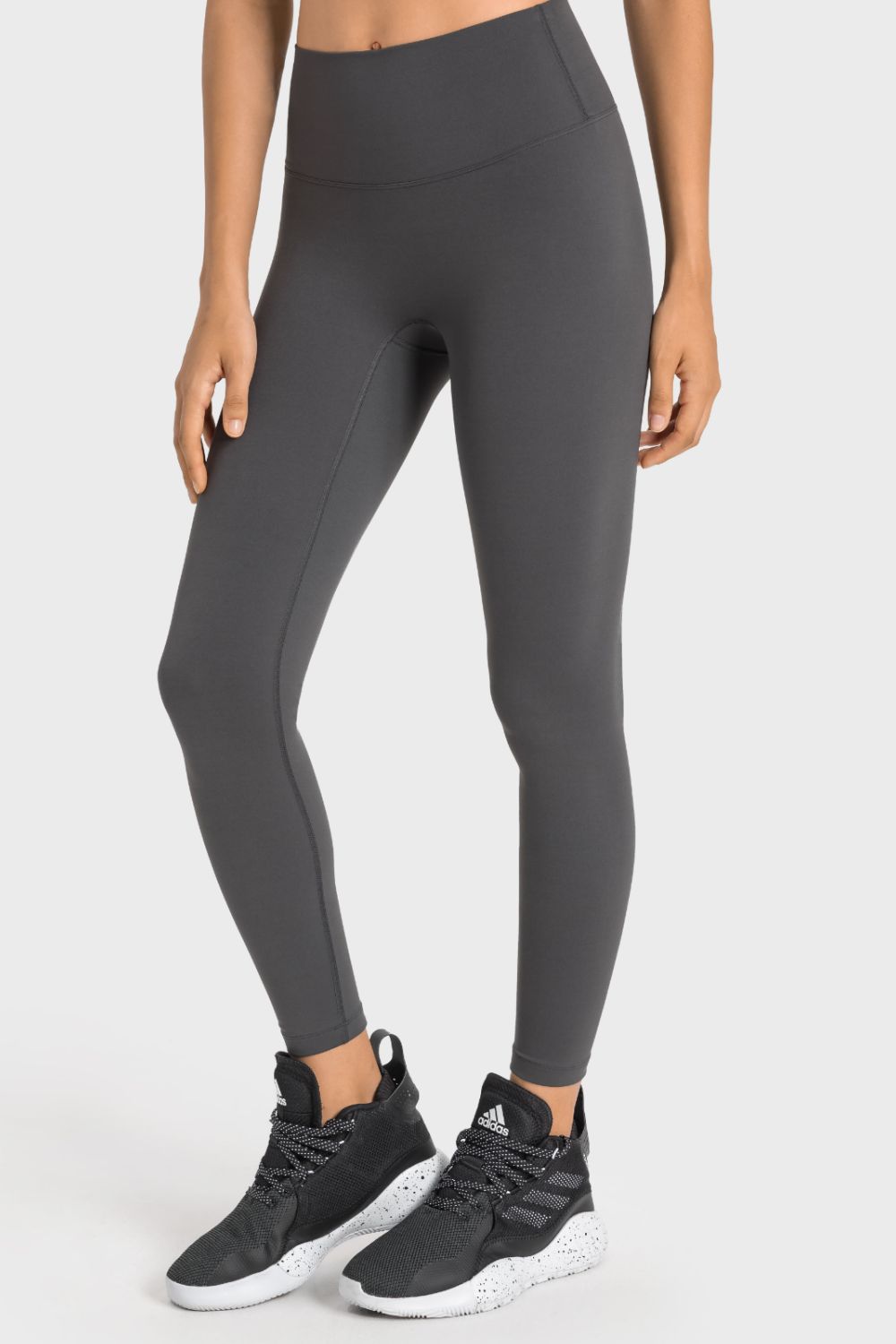 High-Rise Wide Waistband Yoga Leggings-Angel Casuals