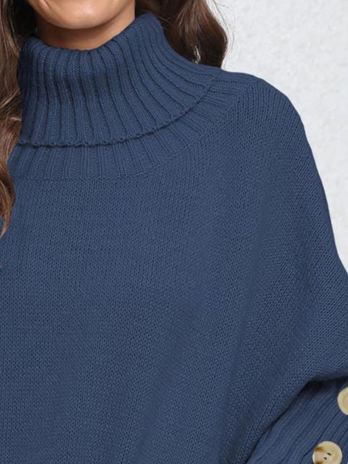 Turtleneck Long Sleeve Sweater-Angel Casuals