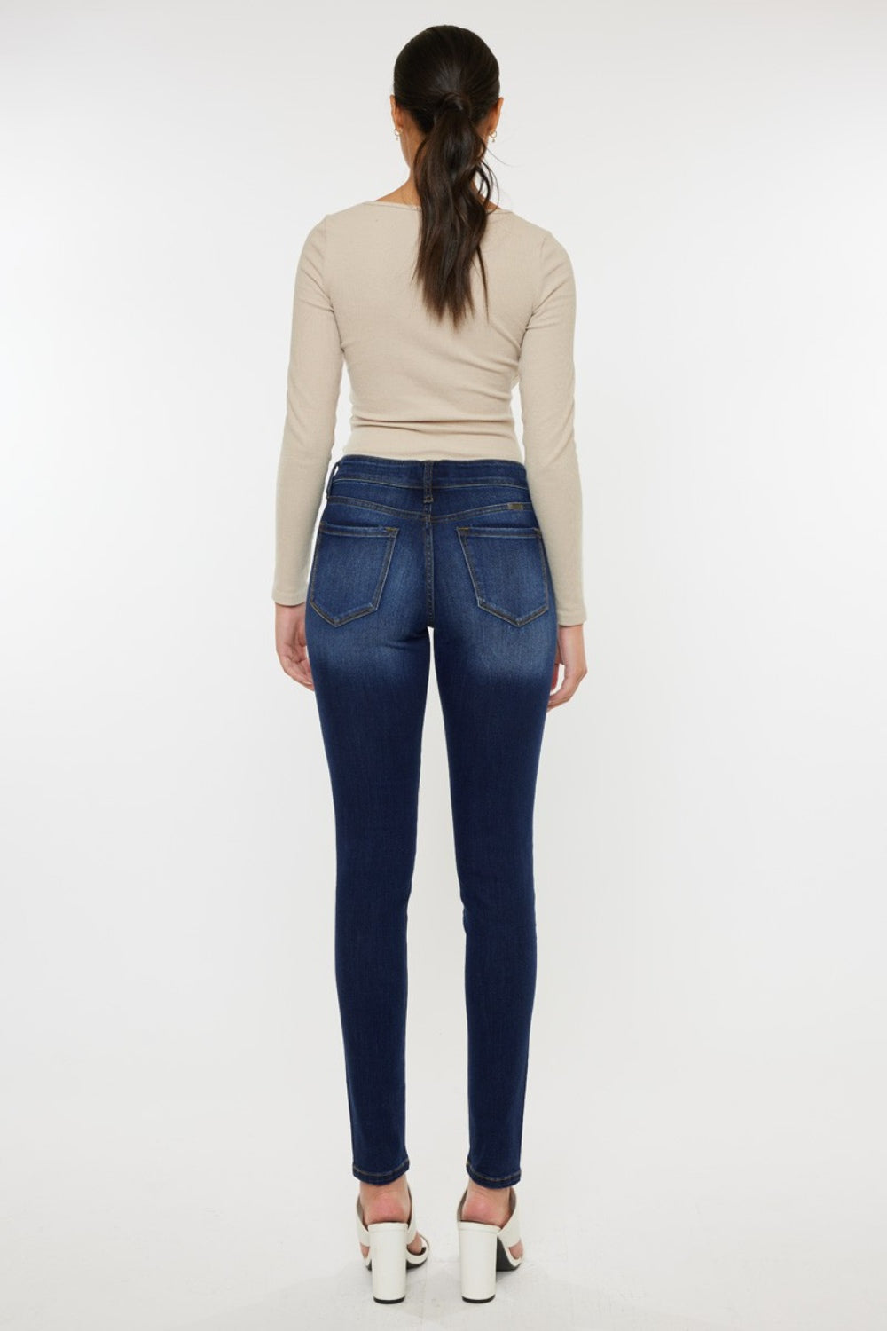 Kancan Mid Rise Gradient Skinny Jeans-Angel Casuals