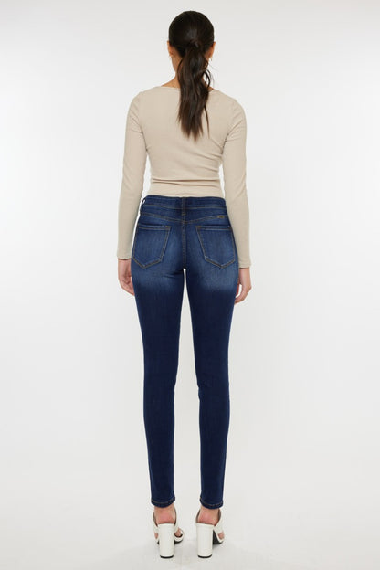 Kancan Mid Rise Gradient Skinny Jeans-Angel Casuals