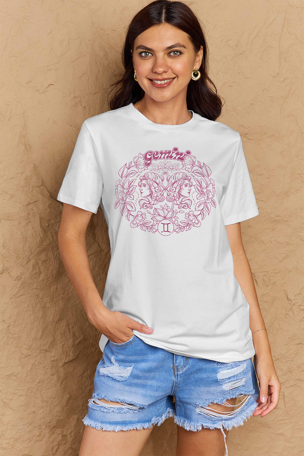 Simply Love Full Size GEMINI Graphic T-Shirt-Angel Casuals