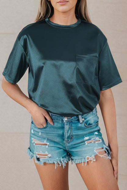 Double Take Round Neck Dropped Shoulder Top-Angel Casuals