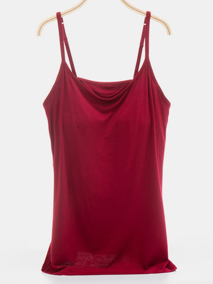 Scoop Neck Adjustable Strap Cami-Angel Casuals