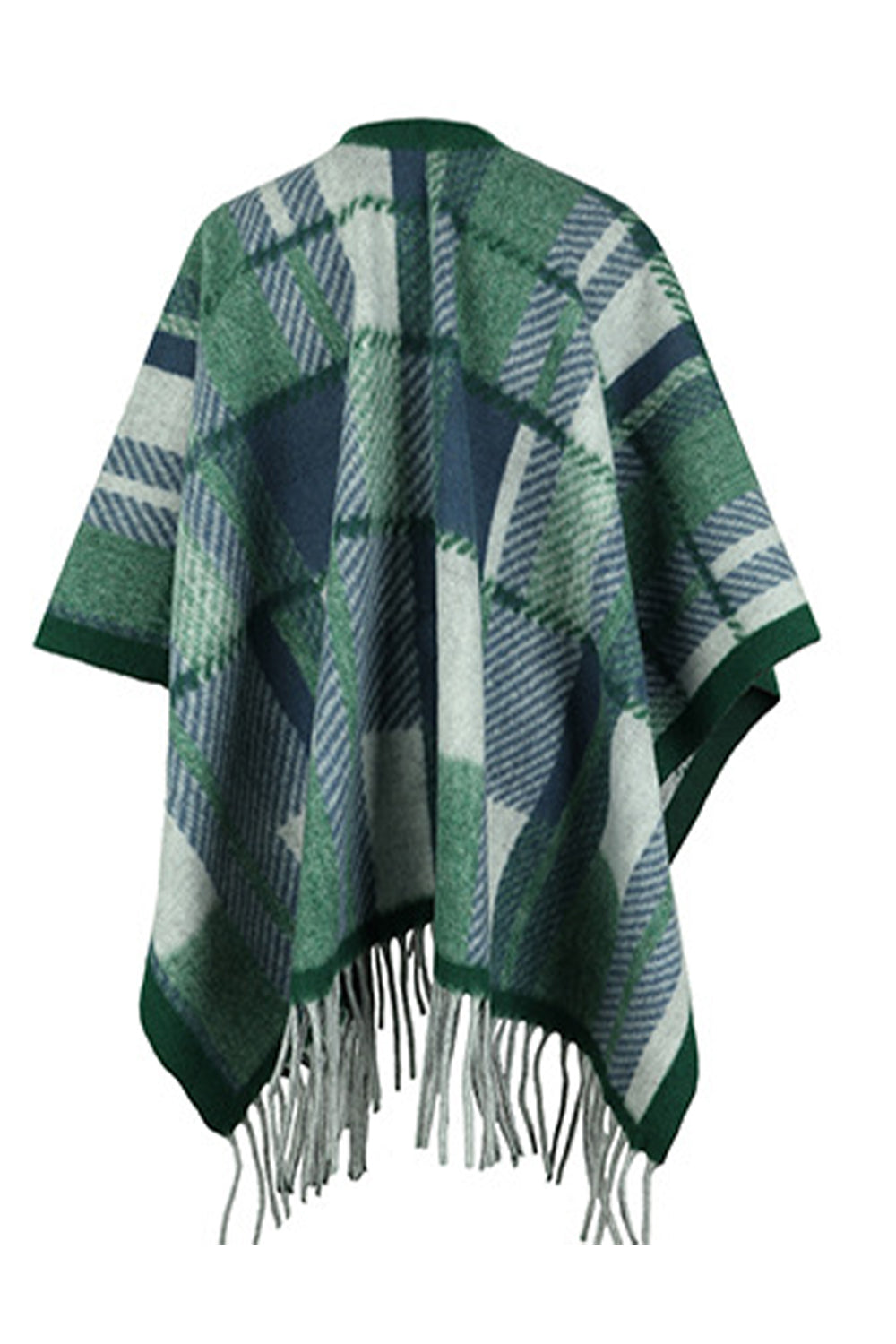 Cloak Sleeve Fringe Detail Poncho-Angel Casuals