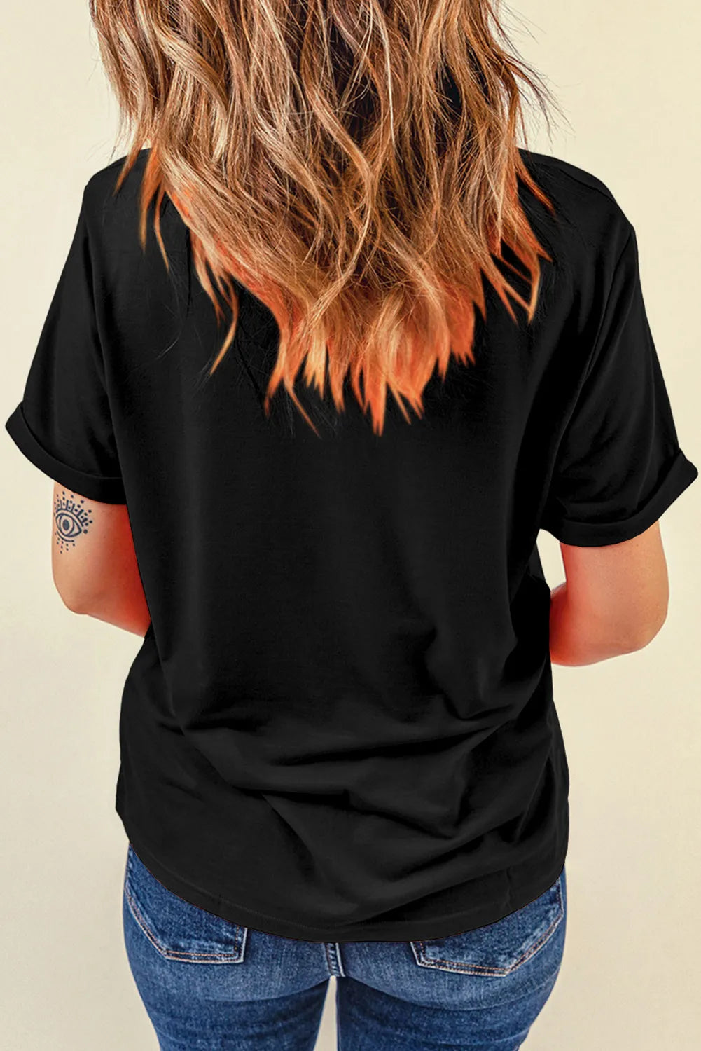 Graphic Round Neck Short Sleeve T-Shirt-Angel Casuals