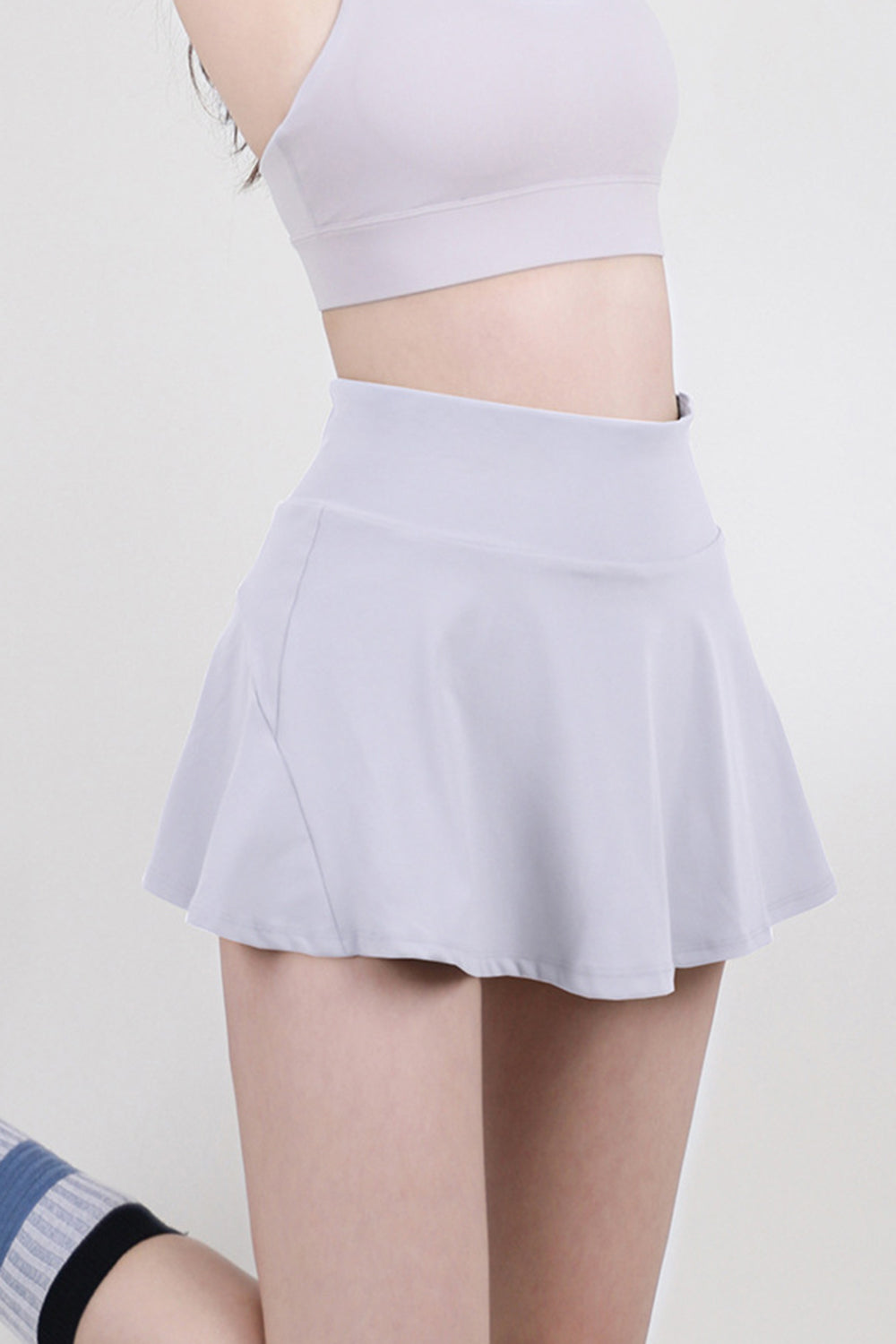 High Waist Pleated Active Skirt-Angel Casuals