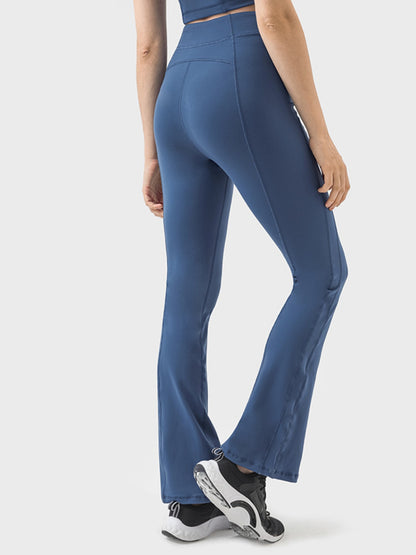 Zipper Detail High Waist Active Pants-Angel Casuals