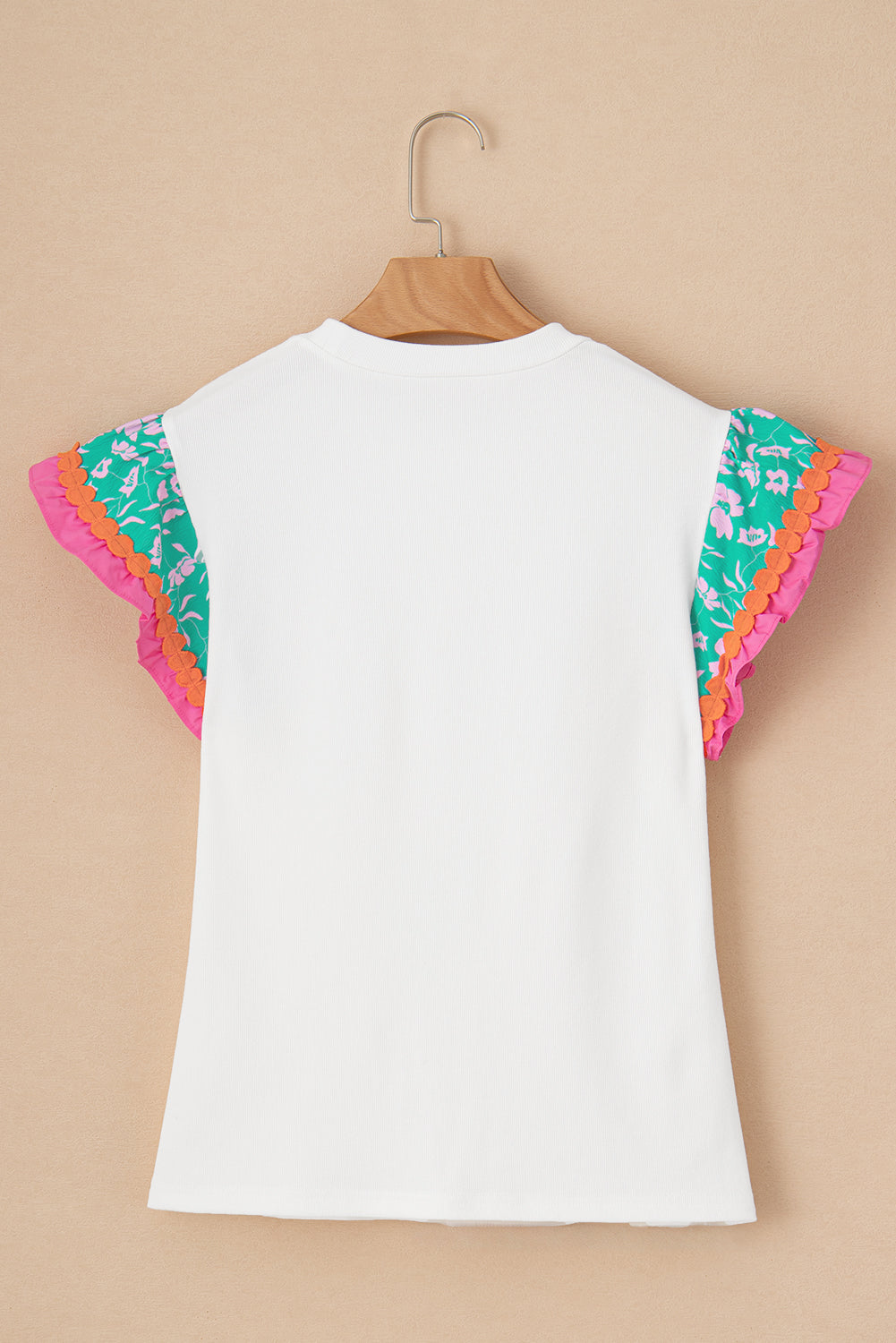 Round Neck Cap Sleeve Blouse-Angel Casuals