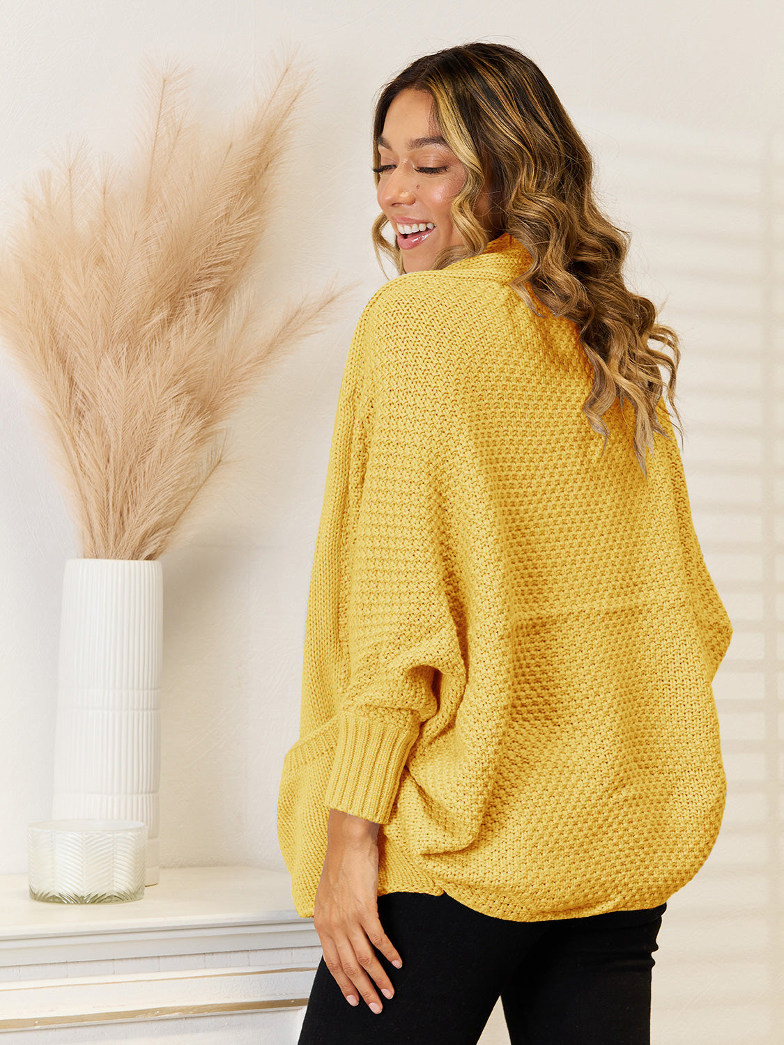 Angel Wings Open Front Cardigan with Pockets-Angel Casuals