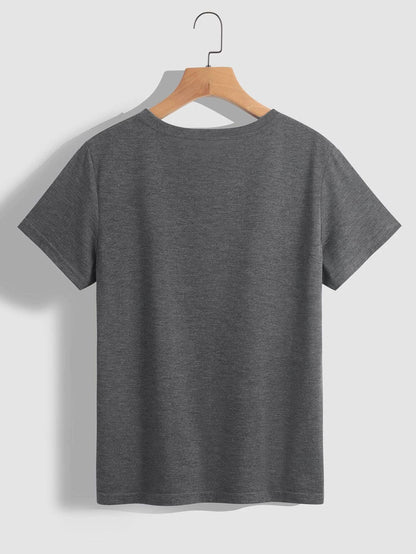 Mardi Gras Graphic Round Neck Short Sleeve T-Shirt-Angel Casuals